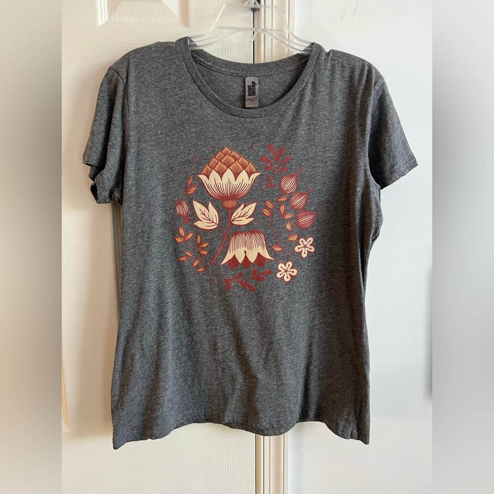 Instant Message Gray Graphic Fall Tee